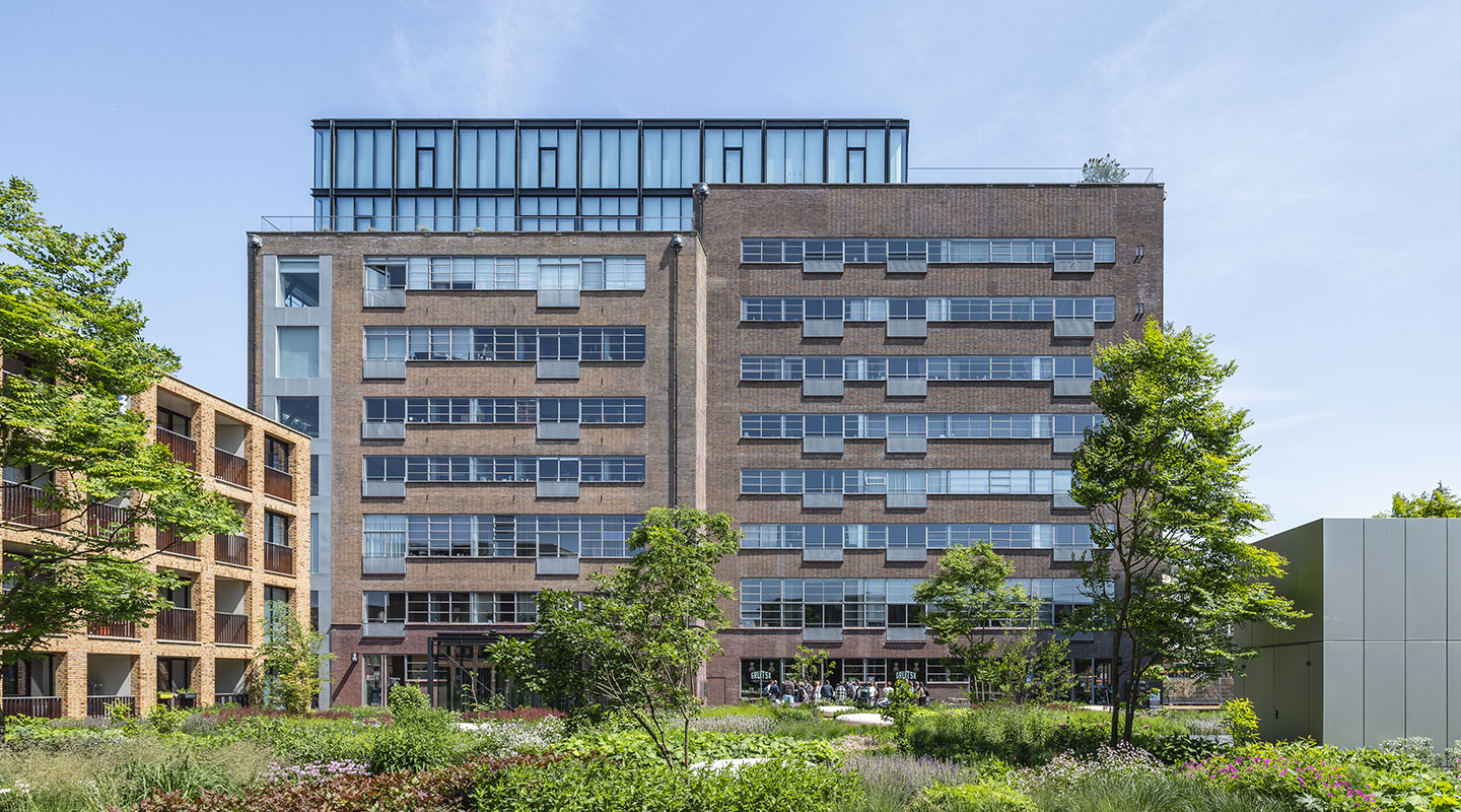 Molengebouw en Riffellokaal van De Meelfabriek in Leiden