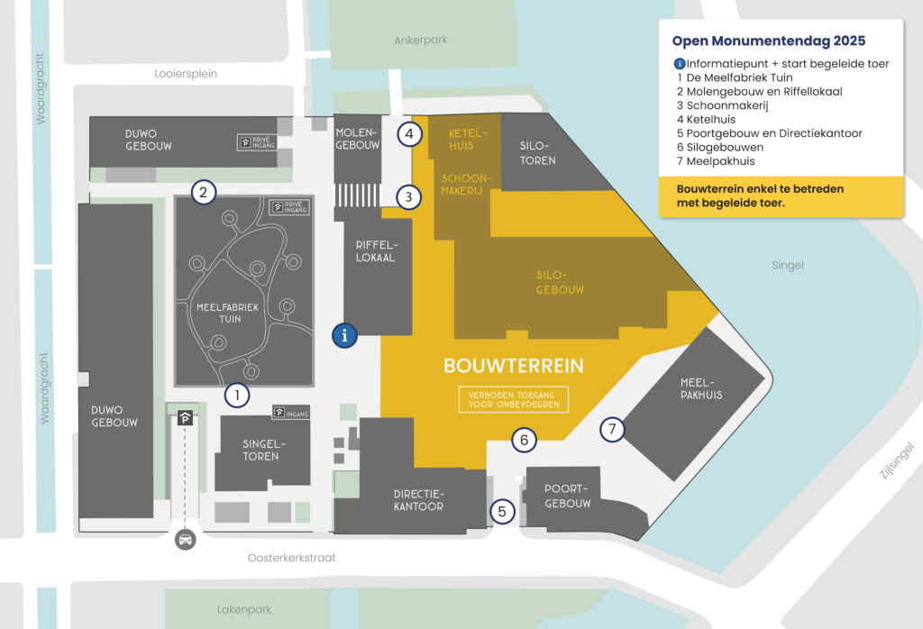 Plattegrond De Meelfabriek in Leiden Open Monumentendag 2025