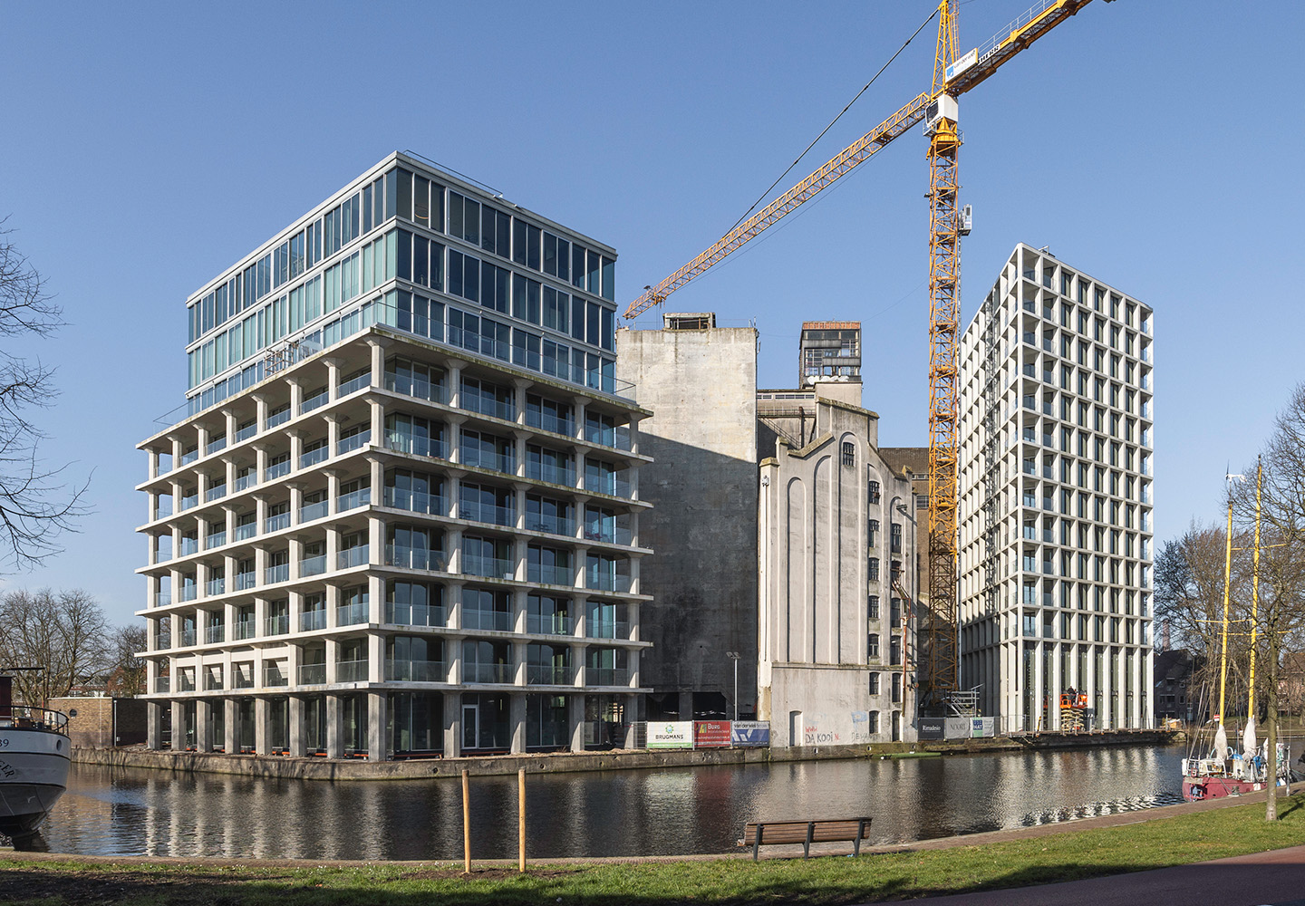 De Meelfabriek in Leiden. Meelpakhuis, Silogebouwen en Silotoren